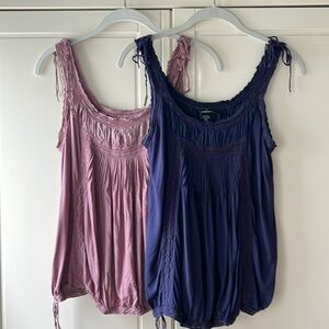 Moda International for Victoria’s Secret 2 tank tops purple & blue